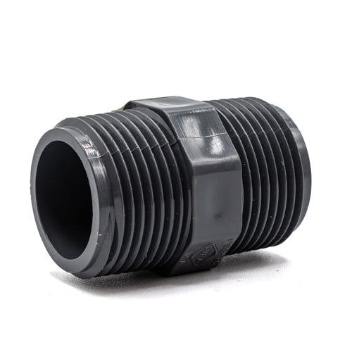 1" x 2" Grey PVC Pipe Nipple