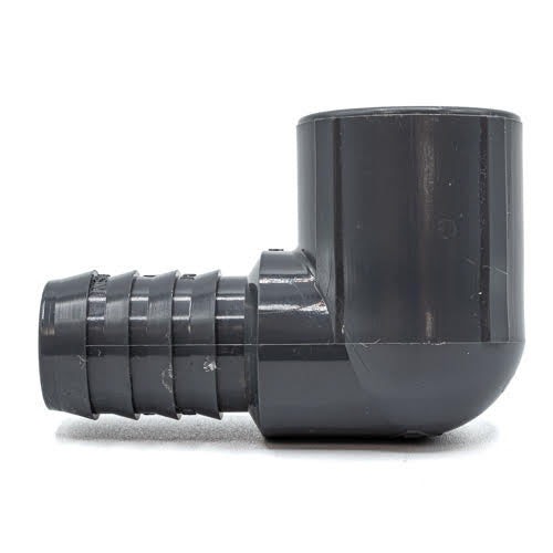 1" Grey PVC Combination 90 Degrees Elbow Fipt Side