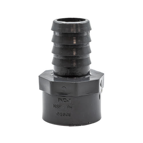 1" Grey Insert PVC Female Adapter Front