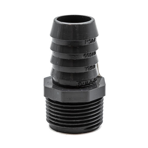 1" Grey Insert PVC Male Adapter Front
