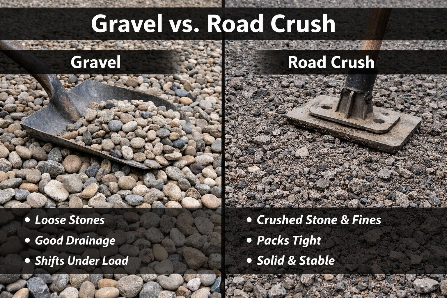 Difference Between Gravel and Road Crush