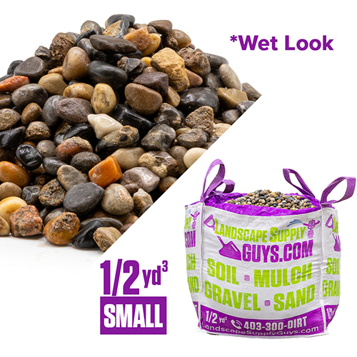 12MM Round Washed Gravel 1/2 Yard Bag Wet Look