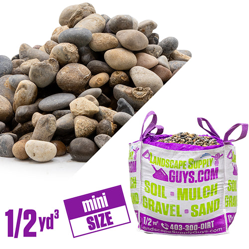 20MM Round Washed Rock 1/2 Yard Bag