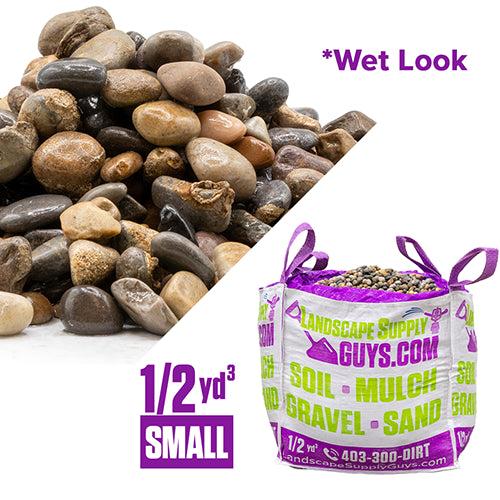 20MM Washed Round Rock 1/2 Yard Bag Wet Look