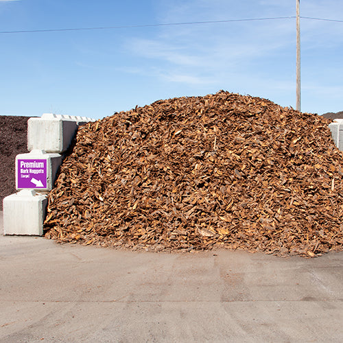 Large Bark Nuggets in Landscape Supply Bin