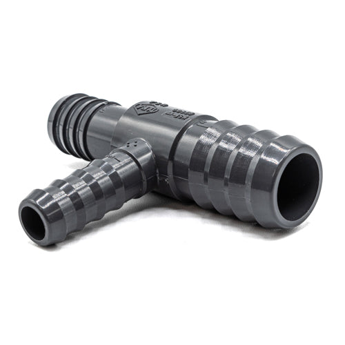 1" x 3/4" x 1/2"  Grey PVC Reducing Tee