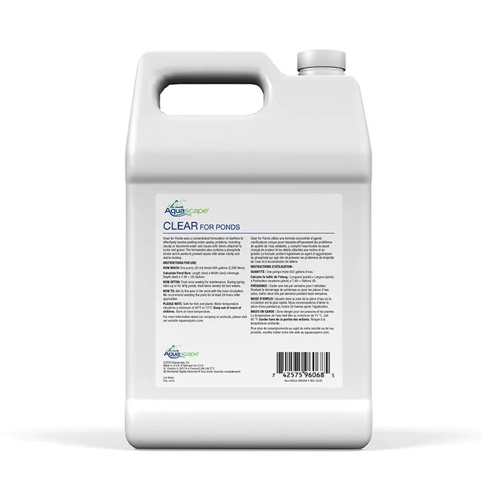 Pond Clear 1 Gallon Back
