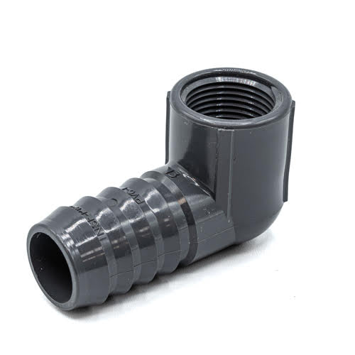 1" x 3/4" Grey PVC Combination 90 Degrees Elbow Top