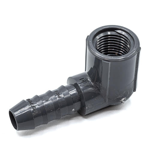 1/2" Grey PVC Combination 90 Degrees Elbow Top