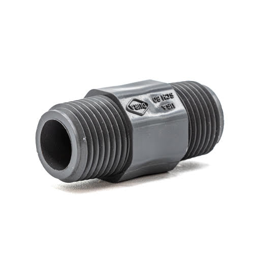 1/2" x 2" Grey PVC Pipe Nipple Side