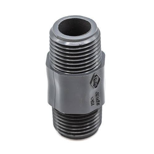1/2" x 2" Grey PVC Pipe Nipple Top
