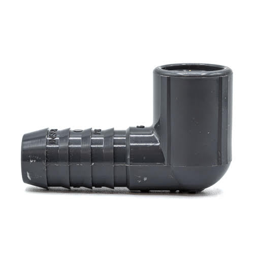 3/4" x 1/2" Grey PVC Combination 90 Degrees Elbow Side
