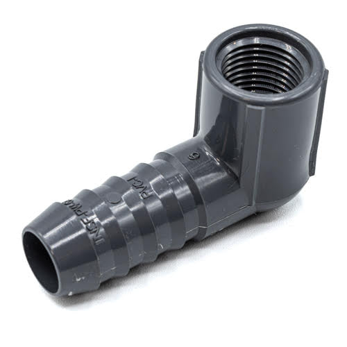 3/4" x 1/2" Grey PVC Combination 90 Degrees Elbow Top