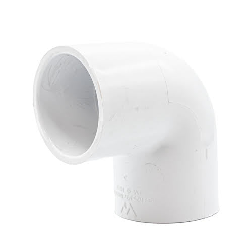 1-1/2" White PVC 90 Degrees Elbow Slip