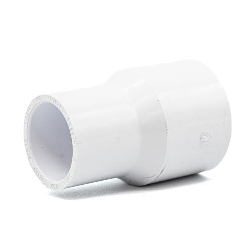 1" x 3/4" White PVC Reducing Coupling Slip
