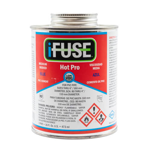 iFuse Hot Pro Medium Bodied Blue PVC Pipe Cement