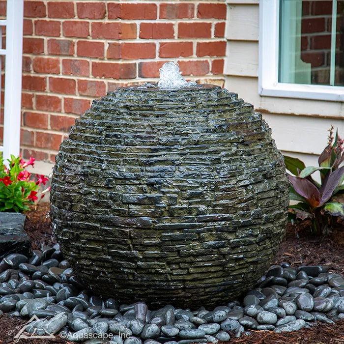Stacked Slate Sphere in Calgary